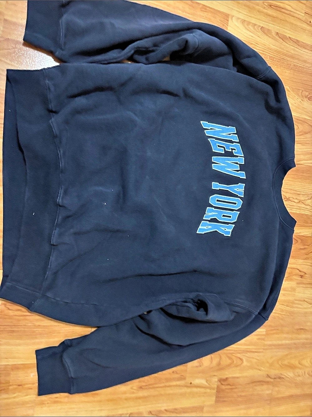 Brandy Melville Graphic Long Sleeve Sweatshirt in Navy